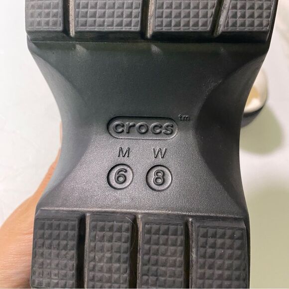 Crocs White Black Platform Sandals Stomp Fisherman Shoes Summer chunky woman 8 - Picture 11 of 12